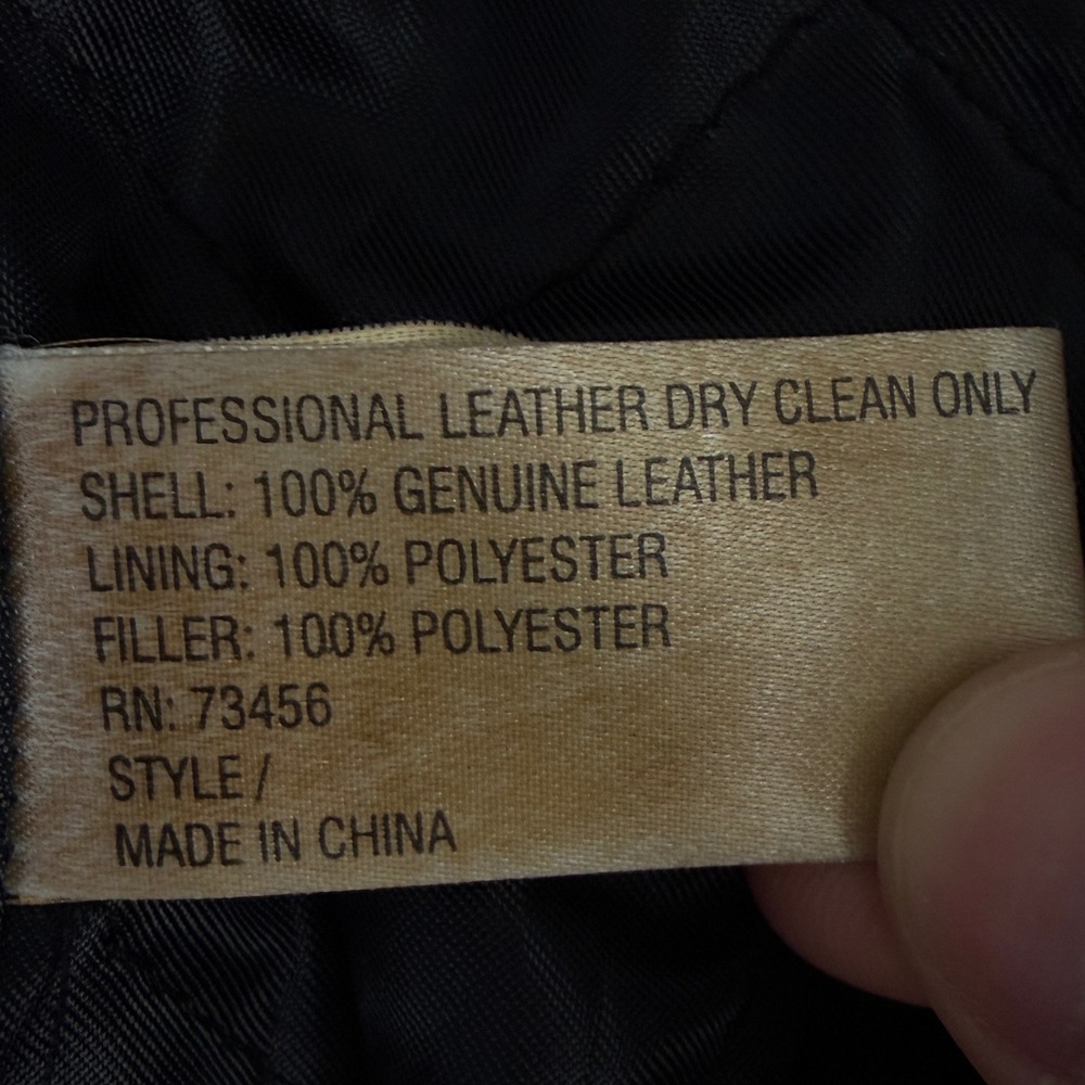 Lee Outerwear Double Breasted Genuine Leather Car Coat Quilted Lining Mens Small - Picture 12 of 14